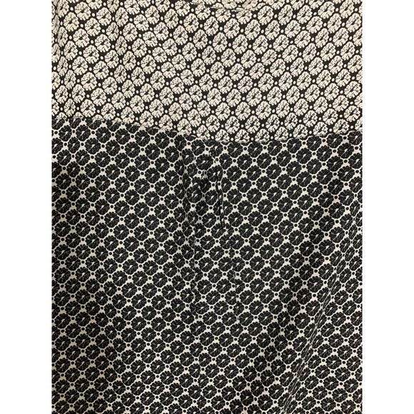 AVENUE Black & White 3/4 Sleeve Collarless Rayon Tunic Top Shirt NWOT Sz 30/32 - Picture 8 of 14